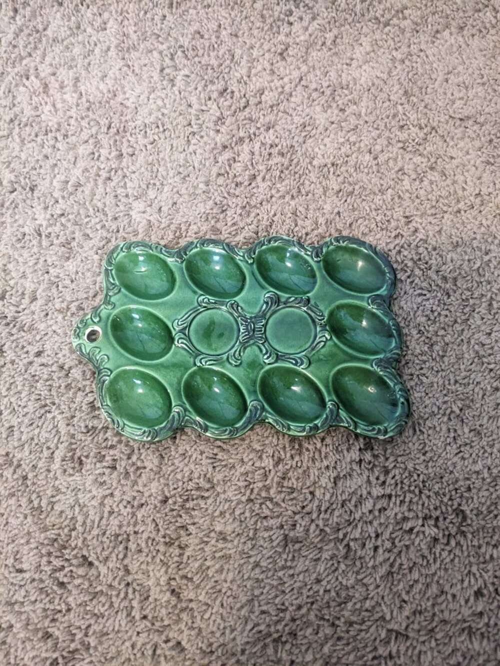 Green egg tray